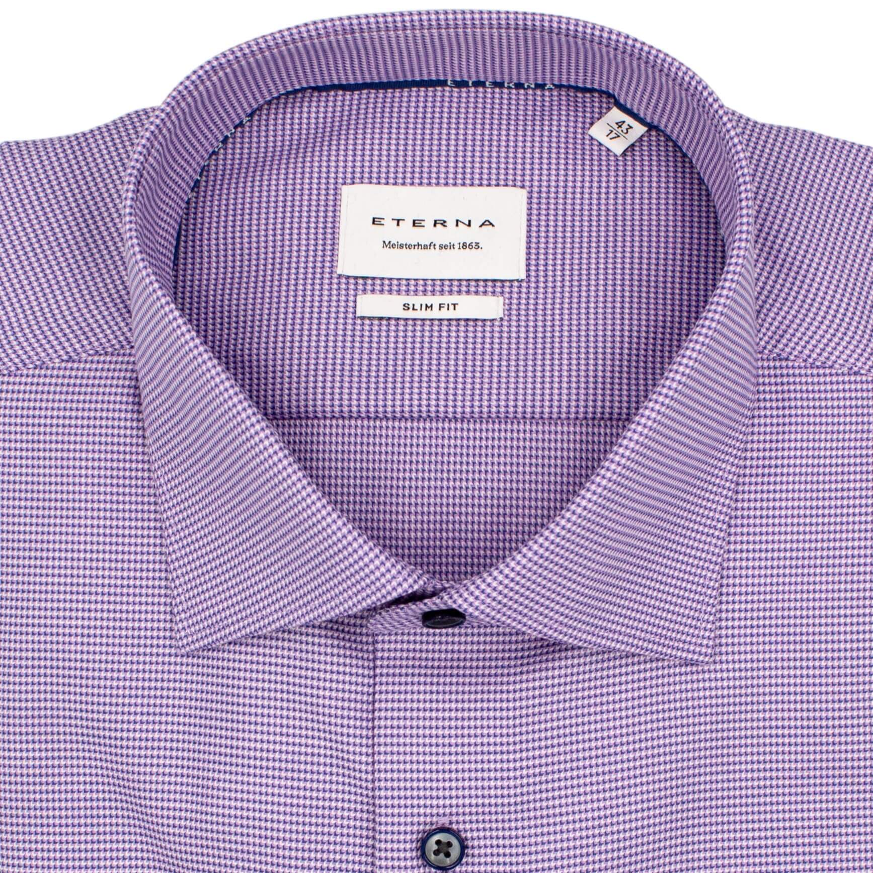 Сорочка мужская Eterna Slim Fit 4158-F170-93 лиловая из фактурной ткани