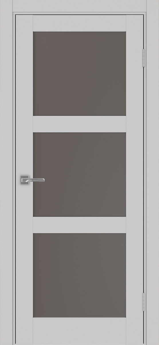 Дверь межкомнатная Оптима Порте Турин 530.222, цвет пепельный, экошпон, стекло бронза