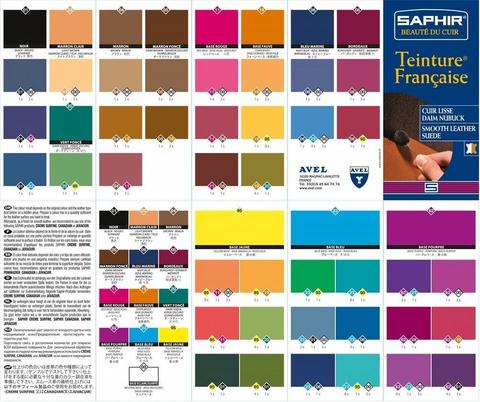 Универсальная краска для кожи Saphir Teinture francaise, 500мл. (12 цветов)