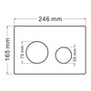 Abber AC1201-AC0105-AC0121MCH Комплект подвесной унитаз Abber Rechteck AC1201 белый с инсталляцией AC0105 и кнопкой AC0121MCH матовый хром