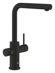 Смеситель для кухни GROHE Blue Pure Minta с выдвижным изливом и возможностью подключения фильтра, фантомный чёрный (30590KF0)