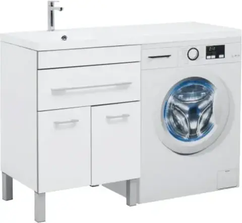 Aquanet 239947 Тумба с раковиной Верона 120 L напольная 1 ящ. 2 дв. цв.белый (239947)