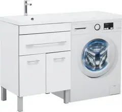 Aquanet 239947 Тумба с раковиной Верона 120 L напольная 1 ящ. 2 дв. цв.белый (239947) фото