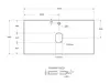 Cezares SLD-100/48-MNO Cтолешница из керамогранита 1016x490 SLD-100/48-MNO, Marmo Nero Opaco