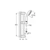 GROHE 1000180 1000180 Набор для душа BauEdge: Смеситель для рак (23758000), Смеситель для ванны (23604001), Tempesta 100 II Душ. гарнитур 5.7 (27598001), хром