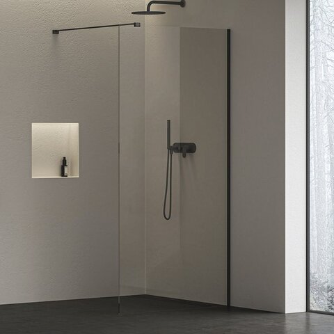 Ravak GW9W70300Z1C ST Walk-In Wall AIR 900 черный + транспарент