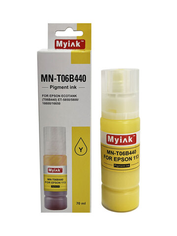 Чернила MyInk T06B440 для EPSON EcoTank 113, ET-5850, ET-5800, ET-16600, ET-16650 (70мл, yellow, Pigment)