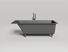 Salini CASCATA 170x75 104113MRH Ванна встраиваемая S-Sense, матовый, покраска внутренней поверхности ванны RAL
(только светлые оттенки)