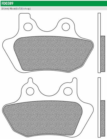 FD0389SH Тормозные колодки дисковые мото ROAD HD SINTER (FDB2097ST)  NEWFREN
