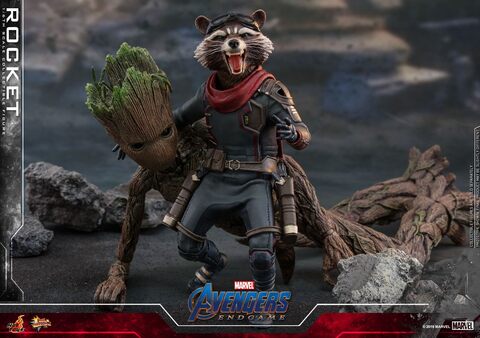 Фигурка Енот Ракета масштаб 1/6 Мстители Финал Hot Toys