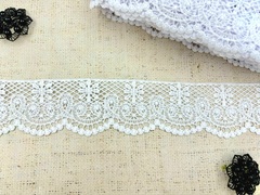 Кружево плетеное, ш. 6,5 см, белый
