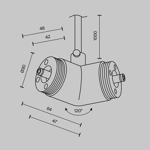 Комплектующие для систем освещения с токоведущими элементами Maytoni Accessories for system shelf CA018LWC-P-B