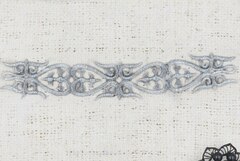 Термоаппликация орнамент, р. 18,5х3 см, серебро