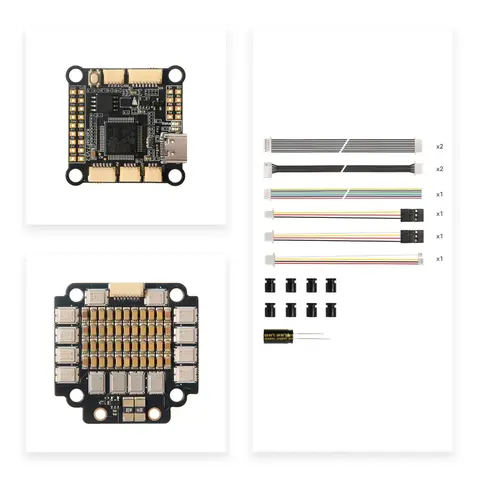 Полётный контроллер Holybro Kakute F722 + ESC Tekko32 F4 Metal 4in1 65A ESC stack