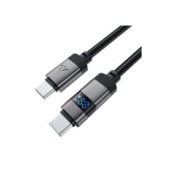 Кабель ACEFAST C15-03 USB-C To USB-C Zinc Alloy Digital Display Braided Charging Data Cable, черный