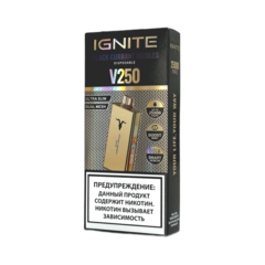 Одноразовая электронная сигарета Ignite V250 Gold - Black Currant Needles (25000 затяжек)