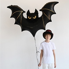 Фигура гелиевая Мышь летучая черная с золотом