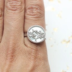 УЦЕНКА!!! Кольцо Древо жизни с перламутром, родий У106