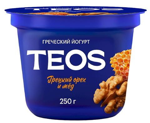 Йогурт Савушкин Греческий 2% 250г Орех и мед, шт
