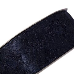 
          Декоративная лента для декора и упаковки, 4 см, намотка 20 ярдов, темно-синий, дизайн рельеф цветы