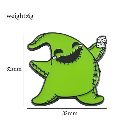 Кошмар перед Рождеством значок металлический Джек Скеллингтон Салли