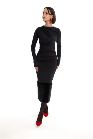 Платье с мехом KISLOVA