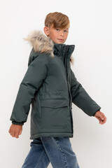 пальто  для мальчика  ВК 36096/8 УЗГ (122-158)