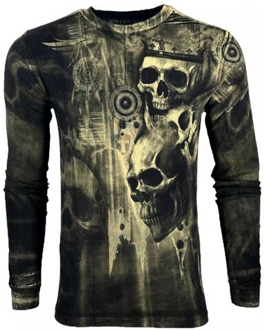 Xtreme Couture |  Футболка лонгслив мужская Death Grin X2097 от Affliction перед