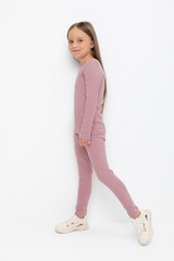 бриджи  для девочки  К 400427/серая пудра