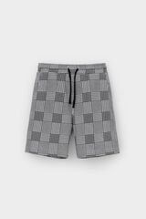 шорты  для мальчика  КР 400804-1/св.серый меланж,костюмная клетка к546
