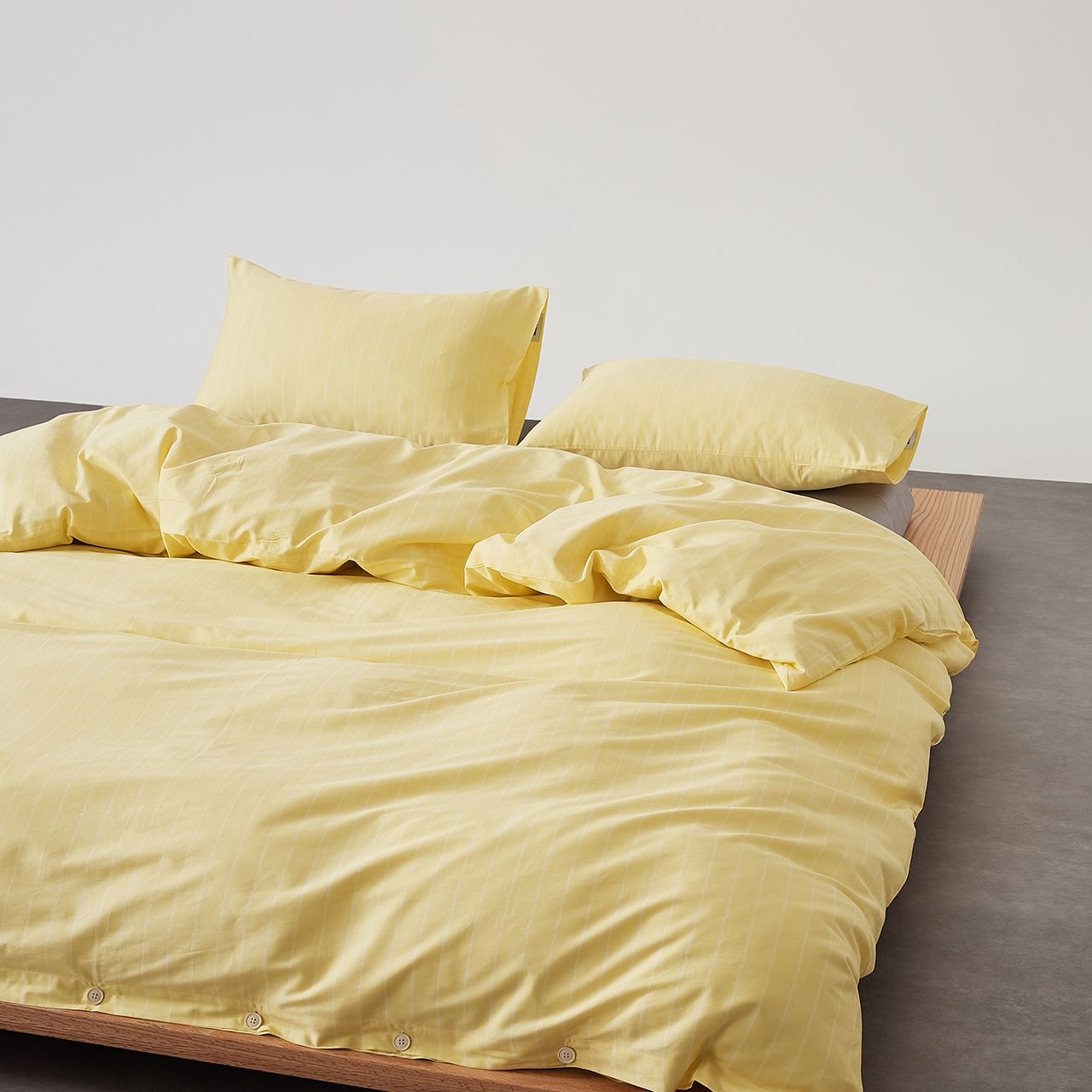 КПБ Египетский хлопок полоска Жёлтый