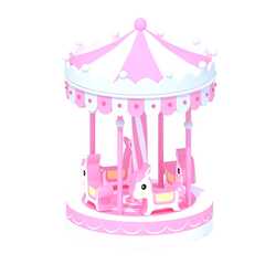 Детский аттракцион 4kids Карусель «Розовая мечта» c электроприводом