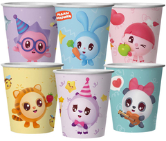 Стаканы, Малышарики, Ассорти, 250 мл, 6 шт.