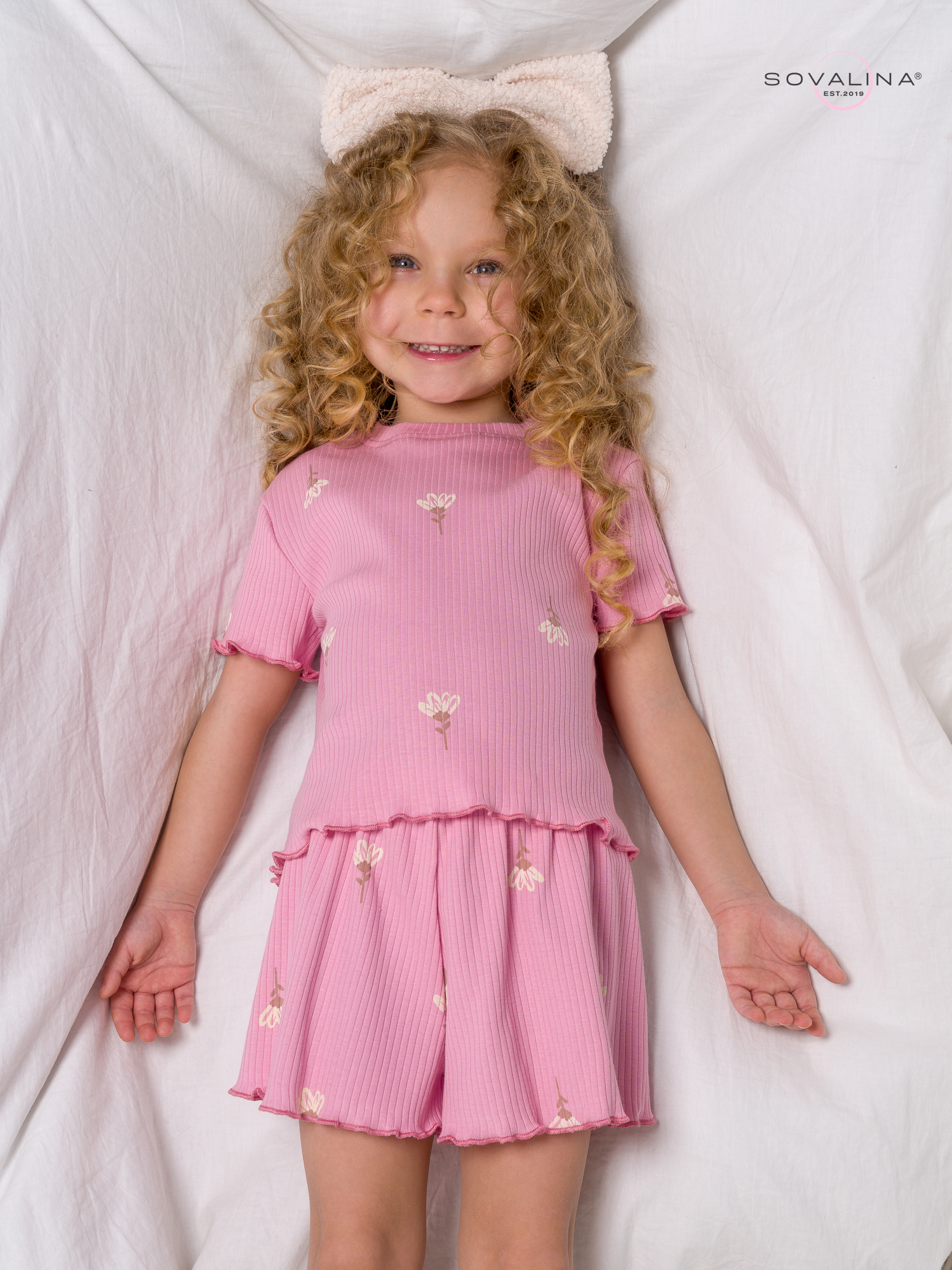 Пижама Элли астра на пудре