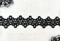 Кружево плетеное, ш. 3,5 см, чёрный