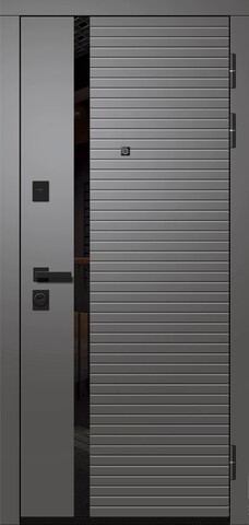 Теплая дверь входная Ретвизан Орфей-615, 2 замка, 1,4 мм металл, (графит софт+айс софт) #2