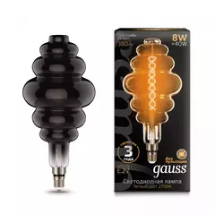 Лампа Gauss LED Filament Honeycomb 8W Е27 380lm 2700К gray flexible 159802008