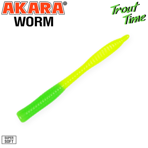 Силиконовая приманка Akara Trout Time WORM 3 Cheese 453 (10 шт.)