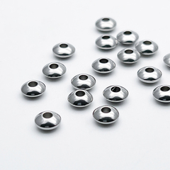 Бусина Рондель, сталь, размер 6*3 мм, цена за 10 штук