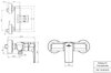 Villeroy&Boch  TVS10200100061 Смеситель для душа, Villeroy&Boch, Subway 2.0, тип открывания воды-рычажный, монтаж-вертикальный (настенный), отверстия для монтажа-2, материал-латунь, цвет-хром