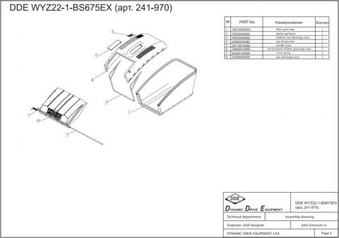 Травосборник г/к DDE - рамка к WYZ22-1_Расподия (241-970) (70020030000)