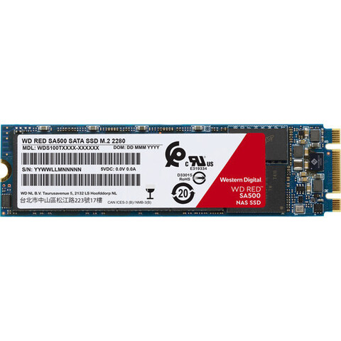 Диск SSD WD 2TB Red™ SA500 NAS 3D NAND M2.2280 SATA-III (TLC)