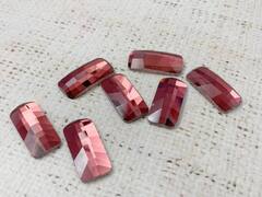 Стразы стекло клеевые, р. 2,2х1 см, красно-лиловый