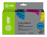 Заправочный набор Cactus CS-RK-3YM60-61 №305 Набор 4x30мл для HP DeskJet 2710, 2120, 2721, 2722