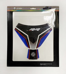 Наклейка на бак BMW S1000RR черно-синяя