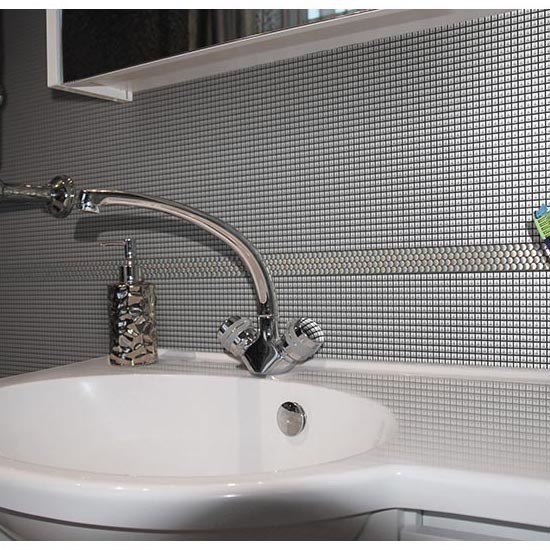 WH-001 Стеклянная круглая мозаичная плитка для стен в ванной и туалета