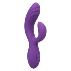 Фиолетовый вибромассажер-кролик Stella Liquid Silicone “C” Curve - 19 см. - 
