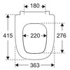 Villeroy&Boch 8M18S1R1 Сиденье для унитаза, Villeroy&Boch, Antheus, с крышкой, ширина, мм-363, глубина, мм-415, с плавным опусканием, материал шарниров-нержавеющая сталь, цвет шарниров-нержавеющая сталь, без декора, материал сиденья-дюропласт, вид гр