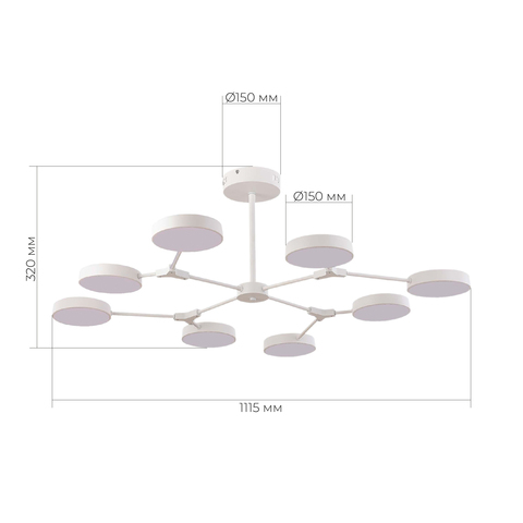 Светильник потолочный Evoluce Monta SLE6003-502-08