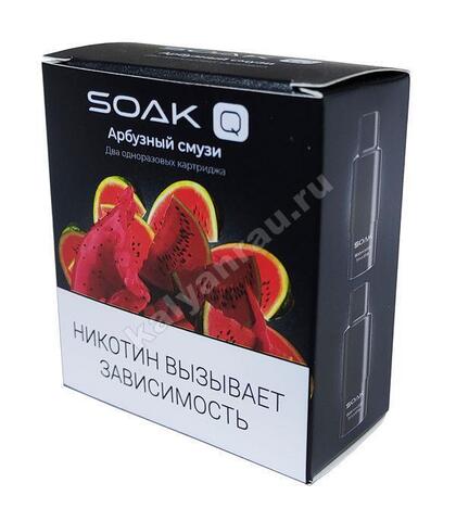 Картриджи SOAK Q 1500 затяжек - Арбузный смузи (Watermelon Smoothie)